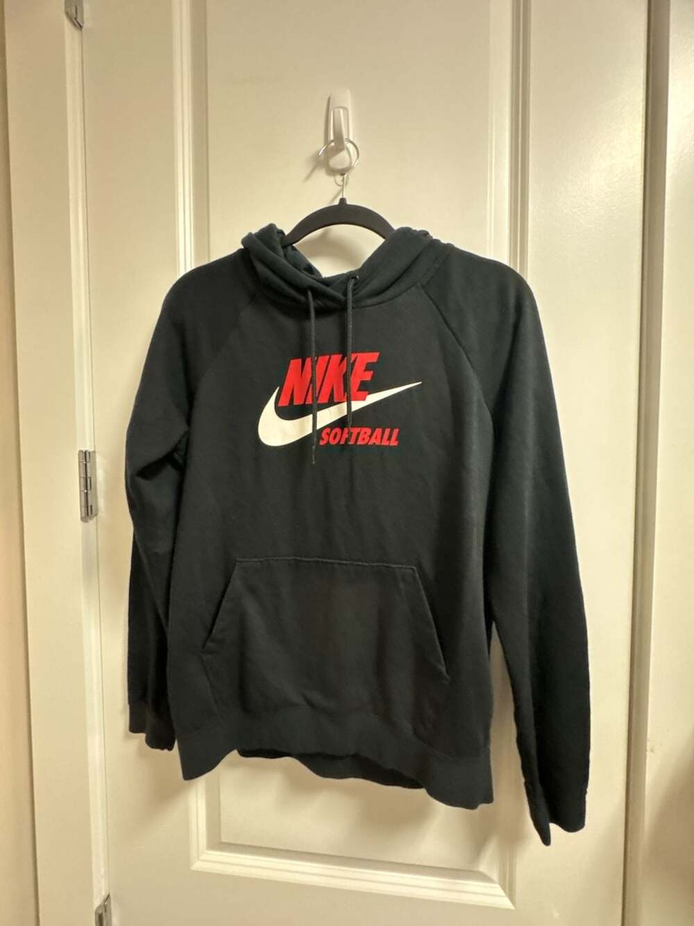 Nike Softball Pullover Hoodie Sweatshirt, Black, Size S